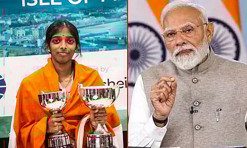 மகளிர் தினத்தை முன்னிட்டு பிரதமர் மோடியின் எக்ஸ் பக்கத்தை கையாளும் தமிழக செஸ் வீராங்கனை வைஷாலி