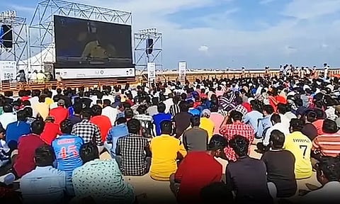 சாம்பியன்ஸ் டிராபி இறுதிப்போட்டி: மெரினா, பெசண்ட் நகர் கடற்கரைகளில் நேரடி ஒளிபரப்பு செய்ய ஏற்பாடு