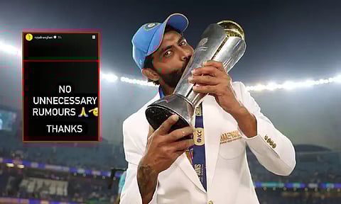 ஓய்வு குறித்த வதந்திகளுக்கு முற்றுப்புள்ளி வைத்த ஜடேஜாவின் இன்ஸ்டா பதிவு..?