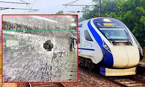 வந்தே பாரத் ரெயில் மீது கல்வீச்சு... ஜன்னல் கண்ணாடி சேதம்