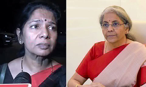 நிதி மந்திரி நிர்மலா சீதாராமன் பேச்சுக்கு எதிர்ப்பு: தமிழ்நாடு எம்.பி.க்கள் வெளிநடப்பு