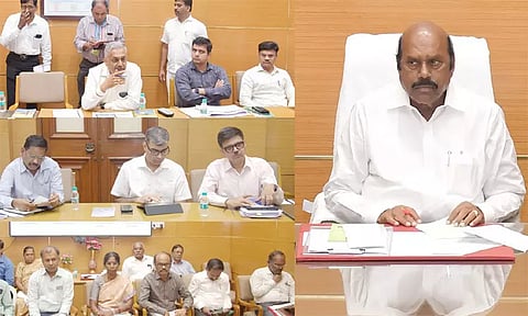 சென்னை துறைமுகம்-மதுரவாயல் 2 அடுக்கு உயர்மட்ட மேம்பால பணிகள் - அமைச்சர் எ.வ.வேலு ஆய்வு