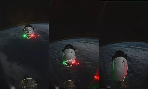 சர்வதேச விண்வெளி நிலையத்துடன் இணைந்த டிராகன் விண்கலம்; வீடியோ வெளியீடு