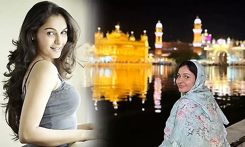 Actress Andrea had darshan at the Golden Temple