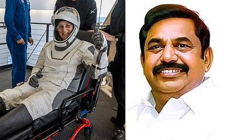 உங்கள் கதை வருங்கால தலைமுறைகளை ஊக்குவிக்கும் - சுனிதா வில்லியம்சுக்கு எடப்பாடி பழனிசாமி வாழ்த்து