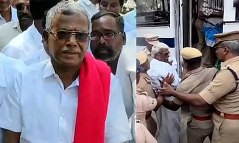 மார்க்சிஸ்ட் கம்யூனிஸ்ட் மாநில செயலாளர் சண்முகம் கைது