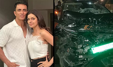 பிரபல நடிகரின் மனைவி கார் விபத்தில் காயம்