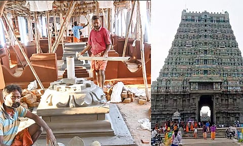 தென்காசி காசி விஸ்வநாதர் கோவிலில் கும்பாபிஷேக ஏற்பாடுகள் தீவிரம்