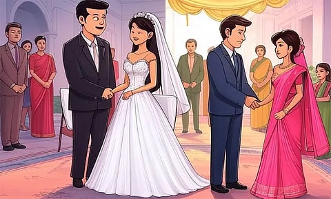 ஒரே நாளில் 2 பெண்களை திருமணம் செய்த வாலிபர்