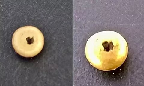 வெம்பக்கோட்டை அகழாய்வில் மேலும் ஓரு தங்க ஆபரணம் கண்டெடுப்பு