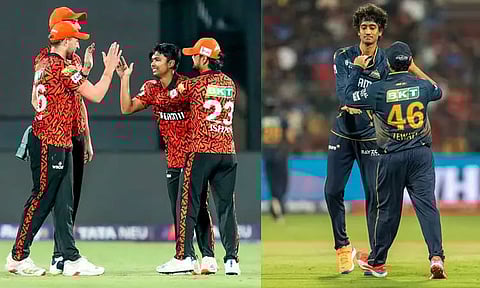 ஐ.பி.எல். கிரிக்கெட்: சரிவில் இருந்து மீளுமா ஐதராபாத்? - குஜராத் டைட்டன்ஸ் அணியுடன் இன்று மோதல்