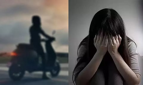 ஸ்கூட்டரை வழிமறித்து நடுரோட்டில் இளம்பெண்ணுக்கு பாலியல் தொல்லை