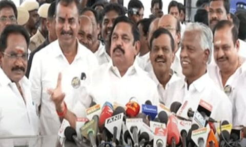 கச்சத்தீவு திமுக ஆட்சியில் தாரைவார்க்கப்பட்டதை முதல்-அமைச்சர் மறைக்கிறார் - எடப்பாடி பழனிசாமி