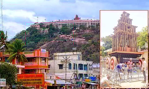 பழனி முருகன் கோவிலில் பங்குனி உத்திர திருவிழா: தேர் சீரமைப்பு பணி தீவிரம்