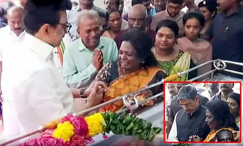 குமரி அனந்தன் உடலுக்கு கவர்னர், முதல்-அமைச்சர் மு.க.ஸ்டாலின் நேரில் அஞ்சலி