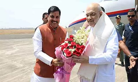 கூட்டுறவு மாநாட்டில் பங்கேற்க மத்திய மந்திரி அமித்ஷா போபால் வருகை