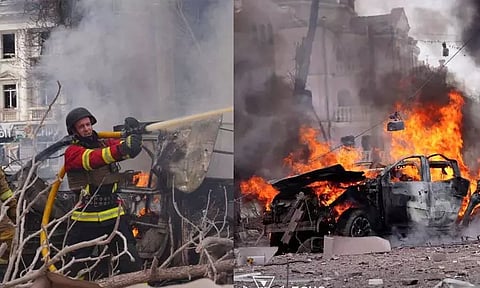 உக்ரைன் மீது ரஷியா சரமாரி ஏவுகணை தாக்குதல்; 21 பேர் பலி