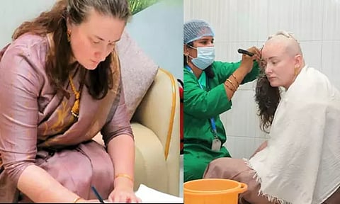 திருப்பதி: தலைமுடி காணிக்கை செலுத்திய பவன் கல்யாண் மனைவி