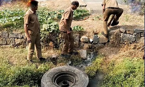 ராசிபுரத்தில் அரசுப் பேருந்தின் சக்கரம் கழன்று ஓடியதால் பரபரப்பு