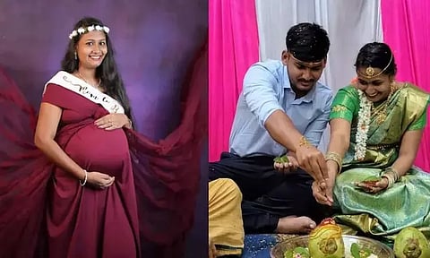 வாக்குவாதம்; நிறைமாத கர்ப்பிணி காதல் மனைவியை கழுத்தை நெரித்து கொன்ற தொழிலதிபர்