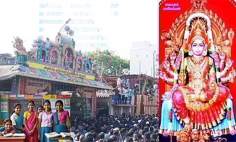 10ம் வகுப்பு பொதுத்தேர்வு எழுதிவிட்டு மாயமான மாணவிகள் மாரியம்மன் கோவிலில் மீட்பு