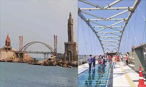 கன்னியாகுமரி: கண்ணாடி பாலத்தில் சுற்றுலா பயணிகள் நடந்து செல்ல அனுமதி