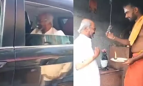 மாதேஸ்வரர் கோவிலில் ரஜினி சாமி தரிசனம்