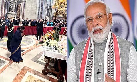 'சமூகத்திற்கு போப் பிரான்சிஸ் செய்த சேவையை உலகம் எப்போதும் நினைவில் வைத்திருக்கும்' - பிரதமர் மோடி