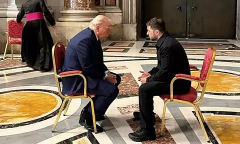 டிரம்ப்-ஜெலன்ஸ்கி சந்திப்புக்கு இடையே உக்ரைன் மீது ரஷியா ஏவுகணை தாக்குதல்: 3 பேர் பலி