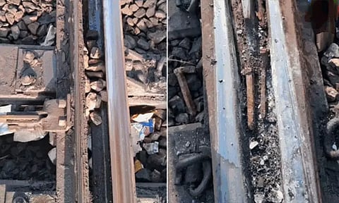 தண்டவாளத்தில் கற்கள், இரும்பு போல்ட்... அரக்கோணம் அருகே ரெயிலை கவிழ்க்க சதியா?