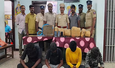 கோவில்பட்டியில் விற்பனைக்காக 23 கிலோ கஞ்சா வைத்திருந்த 4 பேர் கைது