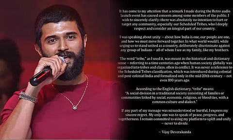 Controversial speech - Actor Vijay Deverakonda explains