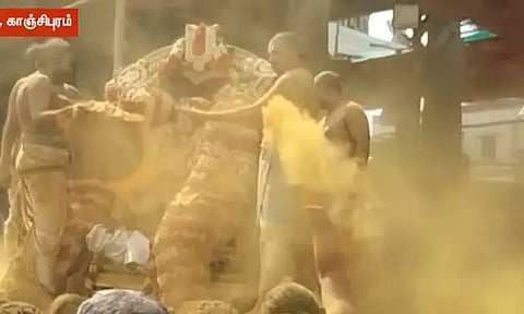 ஸ்ரீபெரும்புதூரில் ராமானுஜர் அவதார உற்சவம் - கந்தபொடி வசந்தம் கோலாகலம்