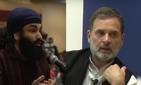 ராகுல்காந்தியிடம் சீக்கிய இளைஞர் சரமாரி கேள்வி