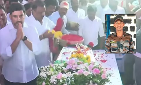 பாகிஸ்தான் தாக்குதலில் உயிரிழந்த ஆந்திர ராணுவ வீரரின் உடல் அரசு மரியாதையுடன் நல்லடக்கம்