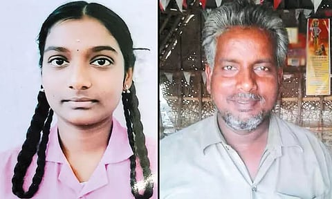 அதிர்ச்சி சம்பவம்: கயிற்றால் கழுத்தை இறுக்கி மாணவி கொலை: தந்தையும் தற்கொலை