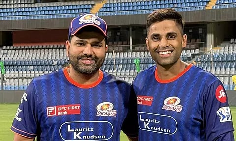 உத்வேகமாக இருந்திருக்கிறீர்கள்...ரோகித் சர்மாவை பாராட்டிய சூர்யகுமார் யாதவ்