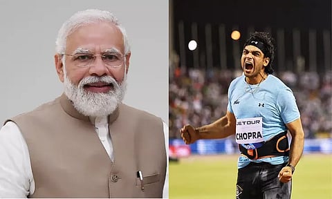 ஈட்டி எறிதலில் புதிய சாதனை: நீரஜ் சோப்ராவுக்கு பிரதமர் மோடி வாழ்த்து