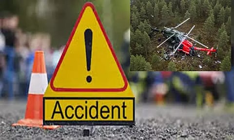 பின்லாந்தில் ஹெலிகாப்டர்கள் மோதி விபத்து - 5 பேர் பலி