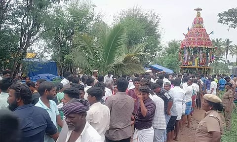 தர்மபுரி அருகே காளியம்மன் கோவில் தேரோட்டம்