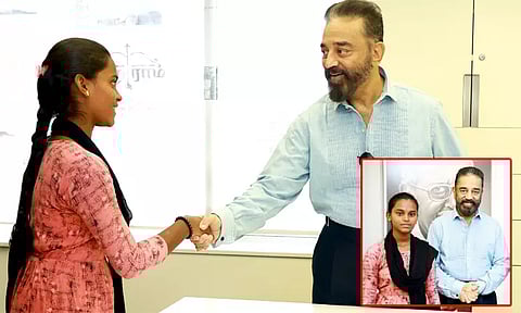 கடன் சுமையால் உயர்கல்வி தடை: மாணவிக்கு உதவிக்கரம் நீட்டிய கமல்ஹாசன்