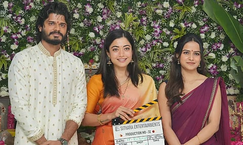 Rashmika Mandanna Seen On The Sets Of Anand Deverakonda-Vaishnavi Chaitanya's New Film