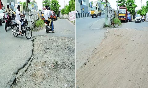 திருப்பூரில் பல்லாங்குழி சாலை சீரமைப்பு