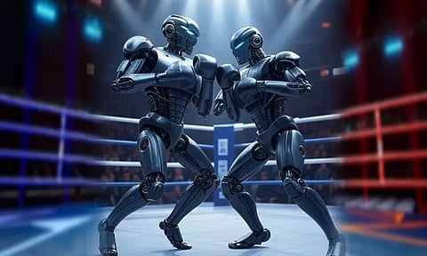 உலகின் முதல் ரோபோ குத்துச்சண்டை போட்டி - சீனாவில் வினோதம்