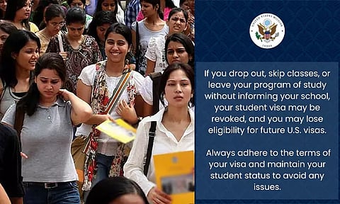 இந்திய மாணவர்கள் வகுப்புகளைத் தவிர்த்தால்.. அமெரிக்க தூதரகம் கடும் எச்சரிக்கை