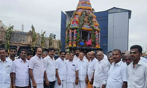 பாண்டமங்கலம் மகா மாரியம்மன் கோவில் தேரோட்டம் - தீமிதி திருவிழா