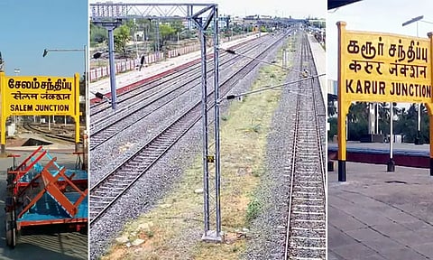 சேலம்-கரூர்-திண்டுக்கல் இருவழி ரெயில்பாதை திட்டத்திற்கு ரூ.100 கோடி நிதி ஒதுக்கீடு