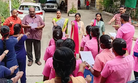 தூத்துக்குடி அரசு மருத்துவமனையில் புகையிலை எதிர்ப்பு உறுதிமொழி