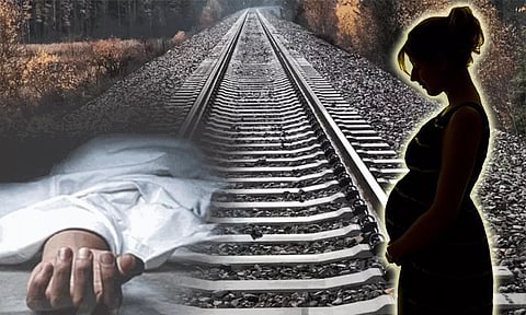 காதலுக்கு பெற்றோர் எதிர்ப்பு; ரெயில் முன்பு பாய்ந்து இளைஞர் தற்கொலை - கர்ப்பிணி காதலி எடுத்த சோக முடிவு
