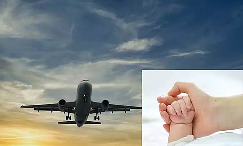 நடுவானில் விமானத்தில் பிரிந்த பச்சிளம் குழந்தையின் உயிர் - அதிர்ச்சி சம்பவம்